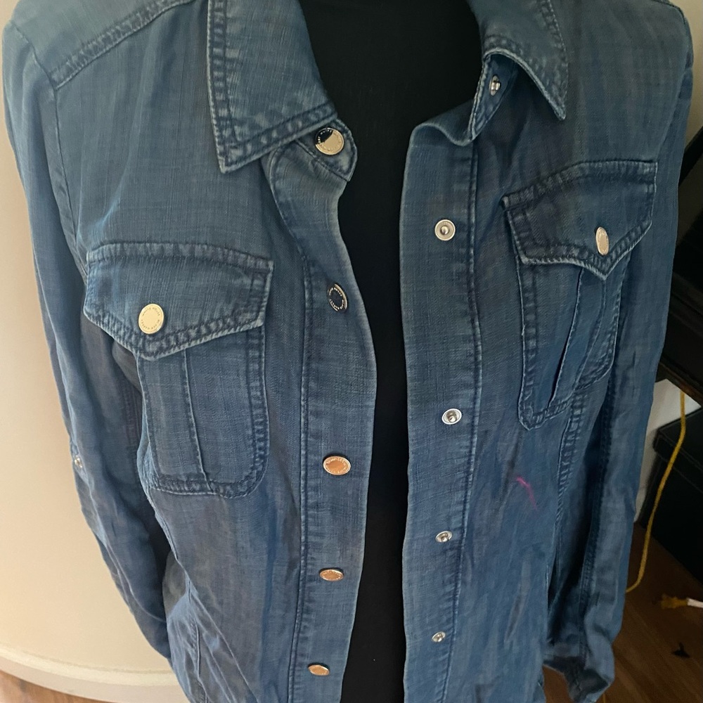 White House Black Market NWT Size Small Denim Snap Closure Women's Jacket/Shirt - Picture 11 of 11